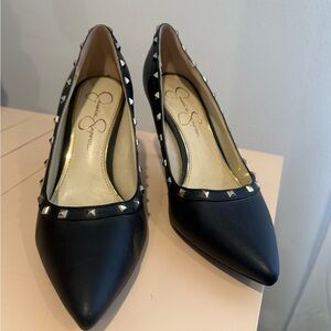 Jessica Simpson Black Studded Heels